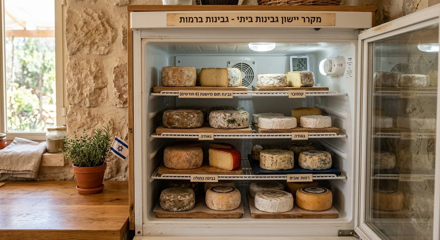 מקרר יישון גבינות ביתי - תנאי הבשלה של גבינות קשות
